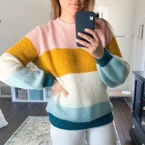 Top shop color block sweater
